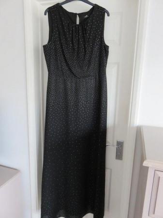 Image 1 of Wallis black/silver full length dress in size 14