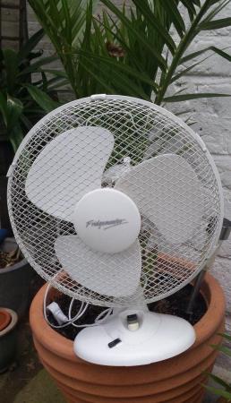 Image 4 of 12" OSCILLATING ELECTRIC DESK FANS, 3 SPEED