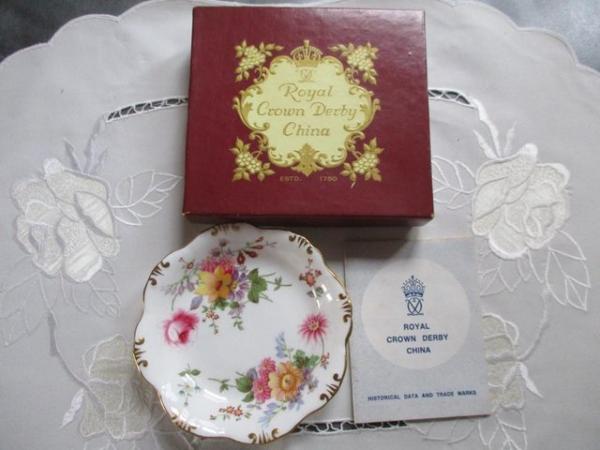 Image 2 of Vintage Royal Crown Derby English bone china dish