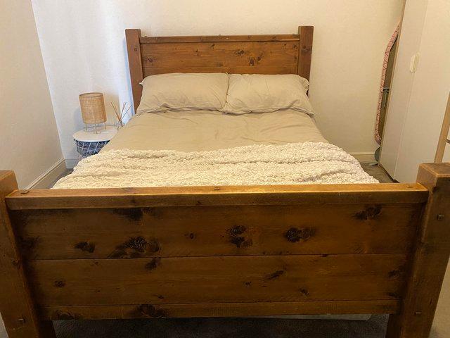 Preview of the first image of Oak double bed for sale, great condition..