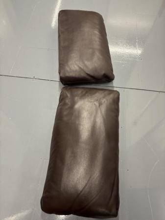 Image 3 of Real leather sofa couch brown in good contion