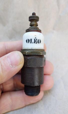 Image 3 of Early Brass Upper Bodied Oleo Spark Plug