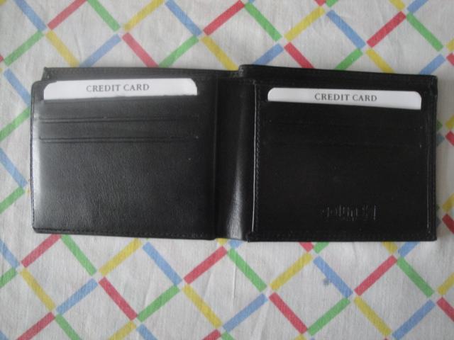 Preview of the first image of Black Leather 12 pocket Credit Card Holder / Wallet RefL1659.