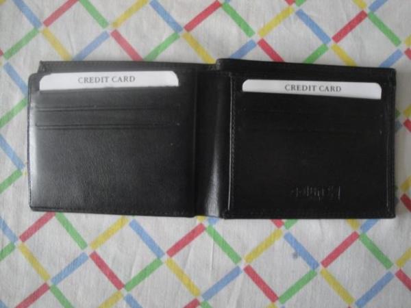 Image 1 of Black Leather 12 pocket Credit Card Holder / Wallet RefL1659