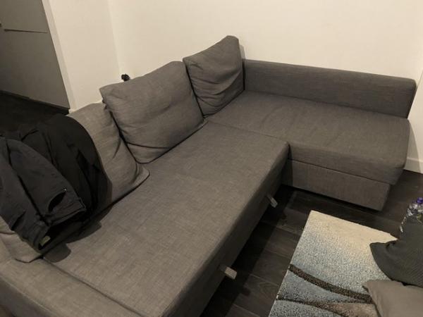 Image 1 of IKEA Grey Sofa Bed pick up only