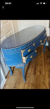 Image 3 of Beautiful blue and gold vanity