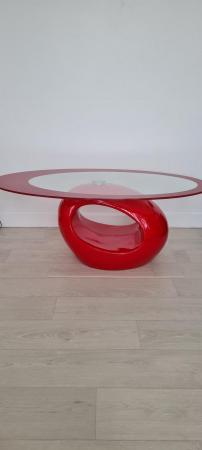 Image 3 of Red oval coffee table from Amazon