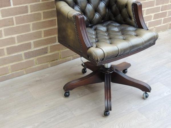 Image 13 of Vintage Directors Chesterfield High Back Chair (UK Delivery)