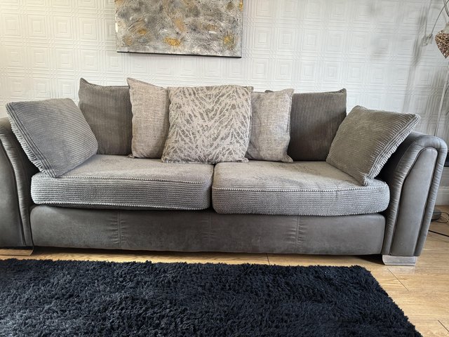 Preview of the first image of DFS 3-4 seater sofa in charcoal grey.