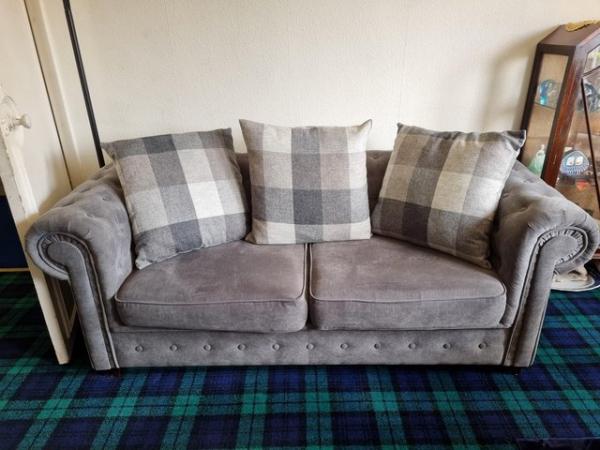 Image 1 of CHESTERFIELD  FABRIC SOFA BED
