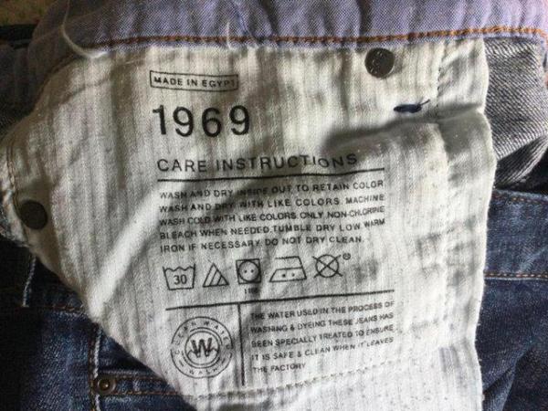 Image 4 of Vintage GAP 1969 Real Straight Jeans W34, L30