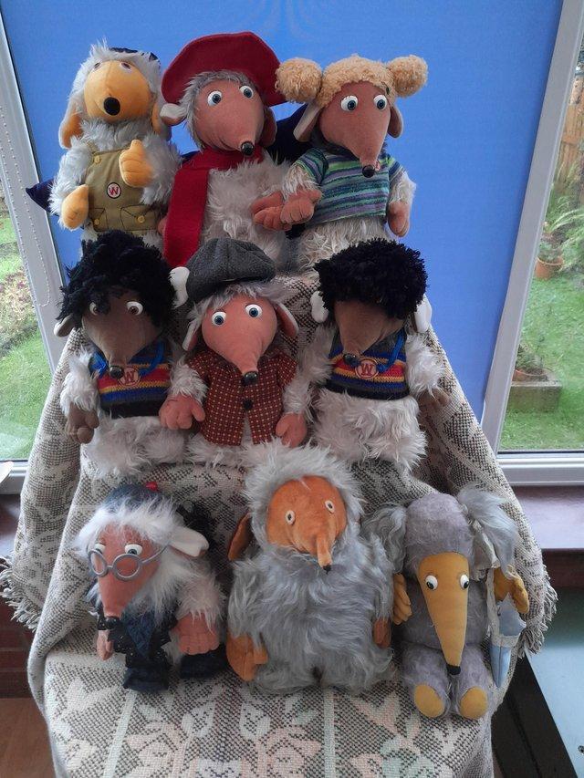 Preview of the first image of Collection of 9 Wombles soft teddys.