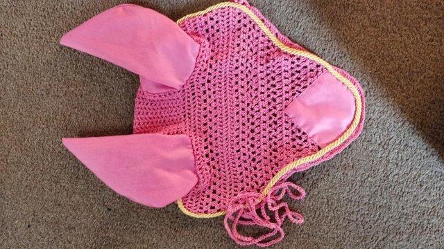 Image 3 of TWO NEW PINK FLY VEILS HOODS BONNETS FULL AND COB/FULL