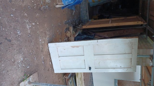 Image 2 of Reclaimed Exterior Hardwood Door 1960mm x 835mm complete wit