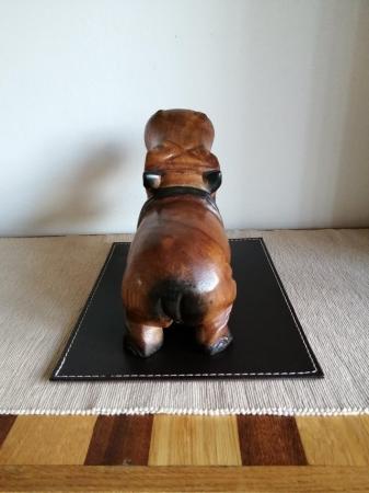 Image 2 of Wooden carved hippopotamus sculpture figurine statue