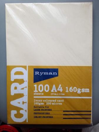 Image 1 of New Ryman Ivory Card A4 160gsm 100 Sheets