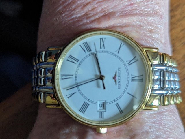 Preview of the first image of A  intermediate size Longines wrist watch for sale.