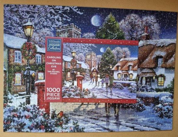 Image 2 of 1000 piece jigsaw called CAROLING ON CHRISTMAS EVE BY WHSMIT