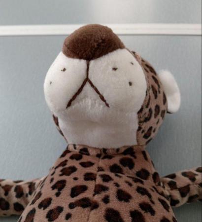 Image 9 of Russ Berrie UK soft toy Leopard.  Length approx: 14".
