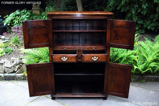 Image 4 of A TITCHMARSH AND GOODWIN OAK WINE CUPBOARD DRINKS CABINET