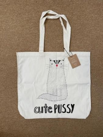 Image 1 of 'Cute Pussy' Paperchase tote BNWT