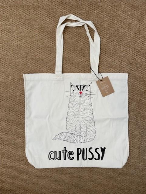 Preview of the first image of 'Cute Pussy' Paperchase tote BNWT.