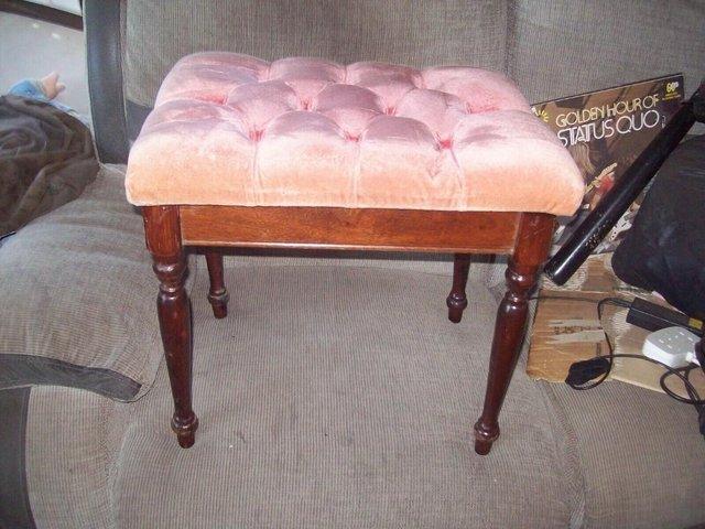 Preview of the first image of ANTIQUE PINKFOOT STOOL USED...