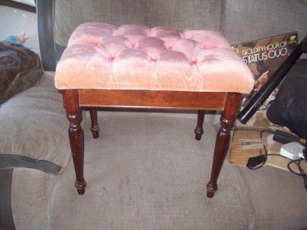 Image 1 of ANTIQUE PINKFOOT STOOL USED..