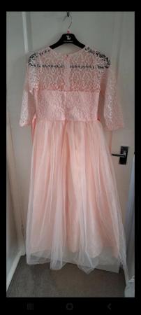 Image 3 of Girls bridesmaid/prom blush pink dress.
