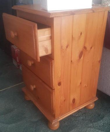 Image 1 of Slimline Solid Wood Chest Of Drawers On Bun Feet - Chatham