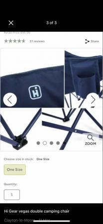 Image 1 of Go outdoors Vegas double camping chair