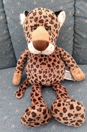 Image 15 of Russ Berrie UK soft toy Leopard.  Length approx: 14".