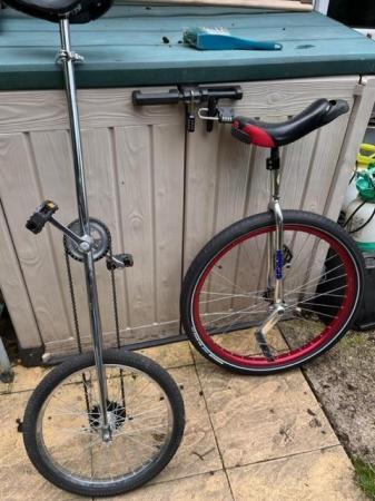 Image 2 of 2 unicycles for sale in great condition