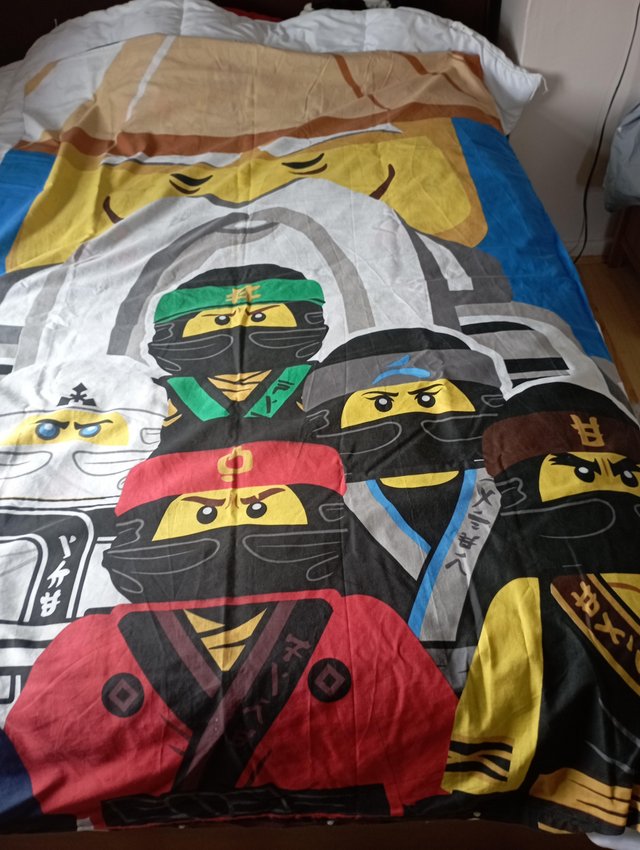 Preview of the first image of Single Reversible Lego Ninjago Duvet Set.