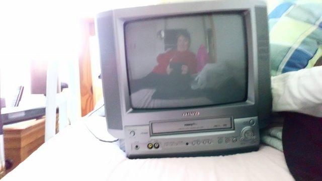 Image 1 of Aiwa TV/VHS combi  Brand new Silver