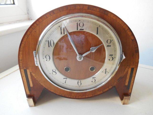 Preview of the first image of A lovely art deco striking mantle clock.