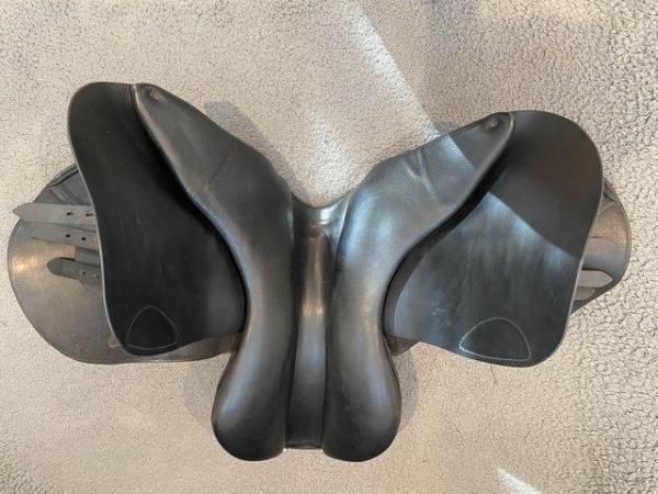 Image 1 of 17” Stubben Portos jump saddle 31cm width