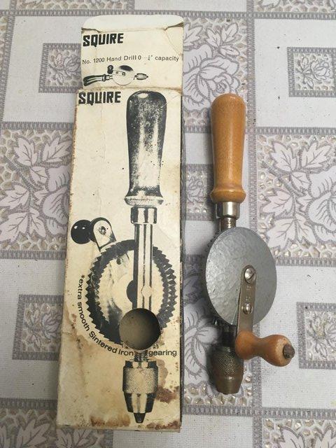 Preview of the first image of Vintage Squire No.1200 Hand Drill in Original Box.