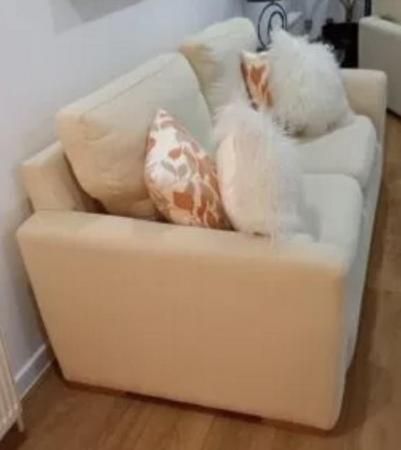 Image 1 of Cream two seater sofa great condition