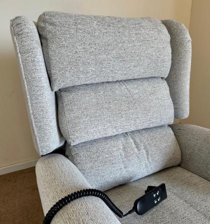 Image 2 of REPOSE ELECTRIC RISE RECLINER DUAL MOTOR CHAIR GREY DELIVERY