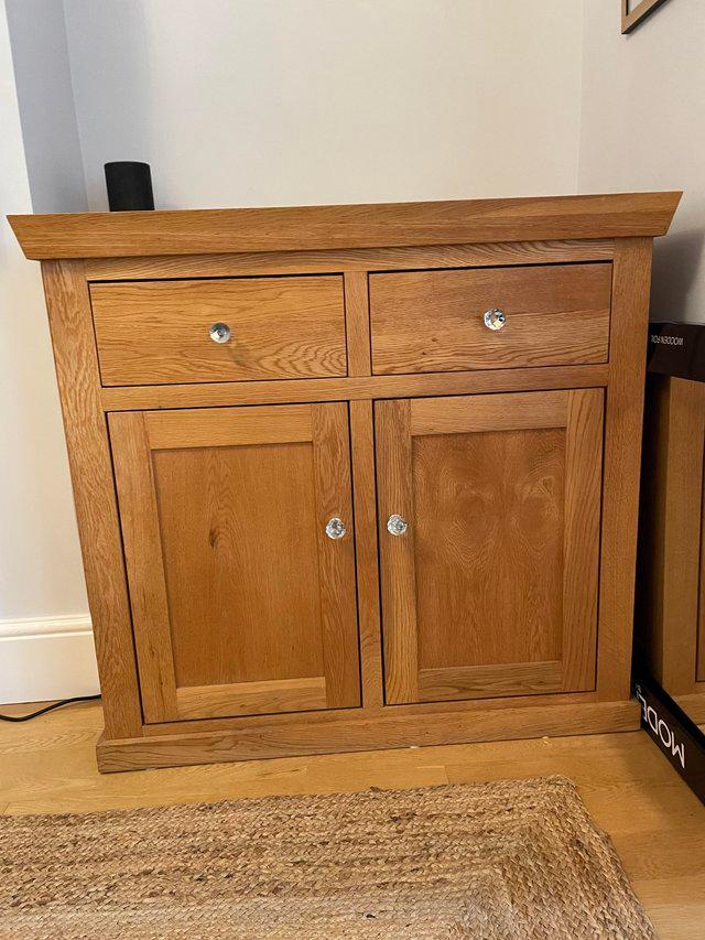 Preview of the first image of Solid Light Oak Sideboard Unit.