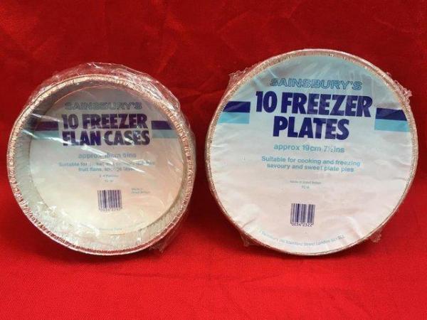 Image 1 of Unused foil freezer plates (10) & flan cases (8) quiches etc