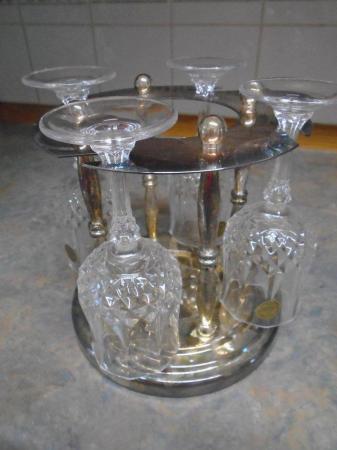 Image 1 of Wine Glass stand and Glasses. Clipper Gifts: