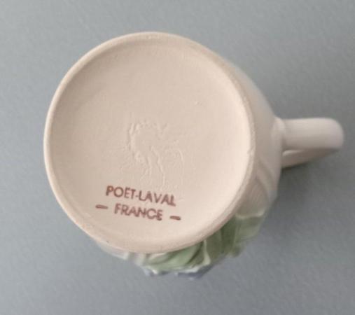 Image 6 of Poet Laval Pottery.  Ceramic Jug/Vase.  7" Tall.