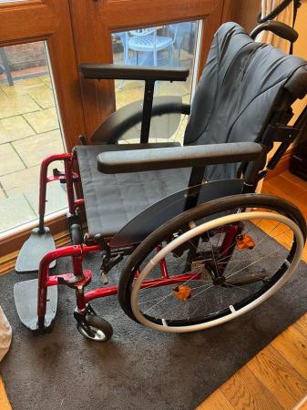 Image 1 of Kuschell Compact Folding Wheelchair & New Lightweight Wheels