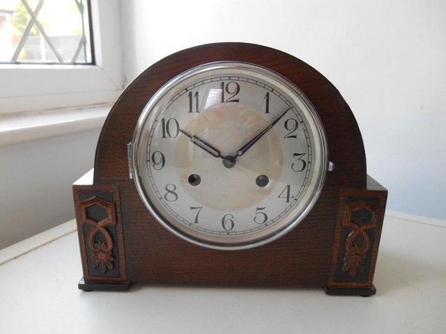 Preview of the first image of Haller Striking mantle clock , nice detailing.