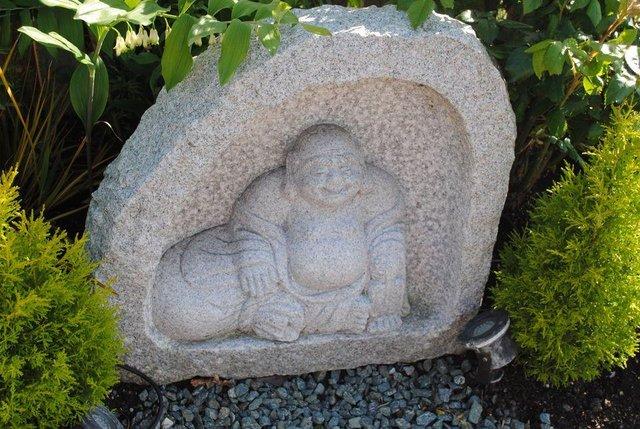 Preview of the first image of Solid Granite hand carved Buddha.
