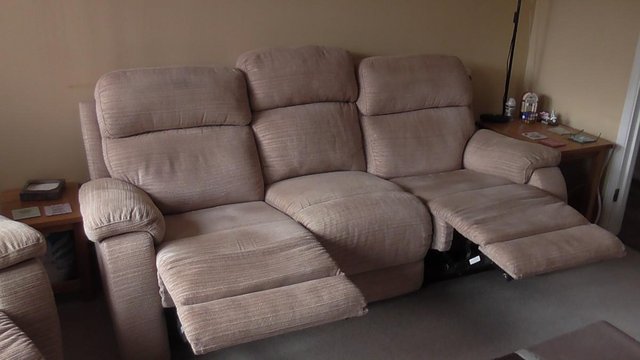 Image 3 of Newbury Three Seater Sofa and one Chair ( both recliners )