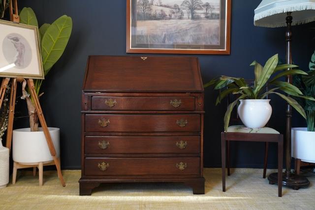 Preview of the first image of Early Victorian Antique Mahogany Writing Desk Bureau.