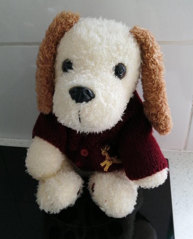 Preview of the first image of A Medium Sized Puppy Dog Soft Toy.  Height Aporox: 15"..